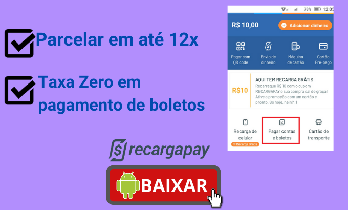 Baixe  o aplicativo para pagamento