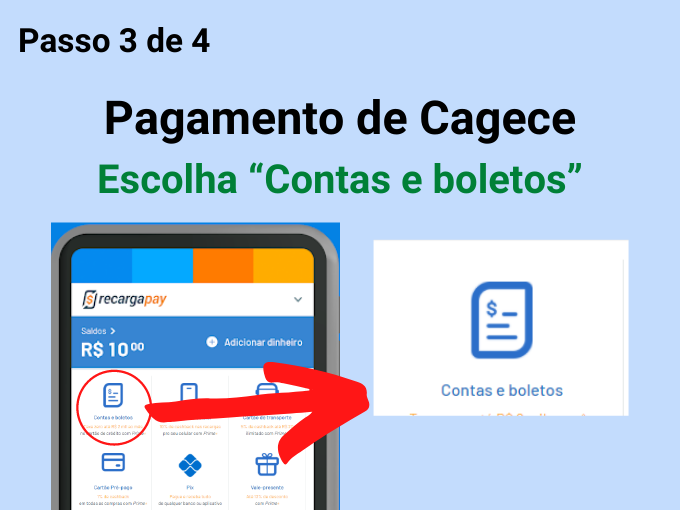 Escolha “Contas e boletos”