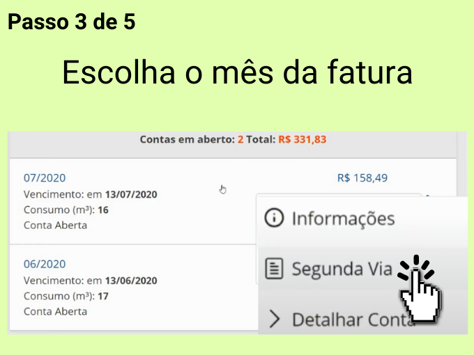 Passo 3 de 5 para emitir Copasa 2 via