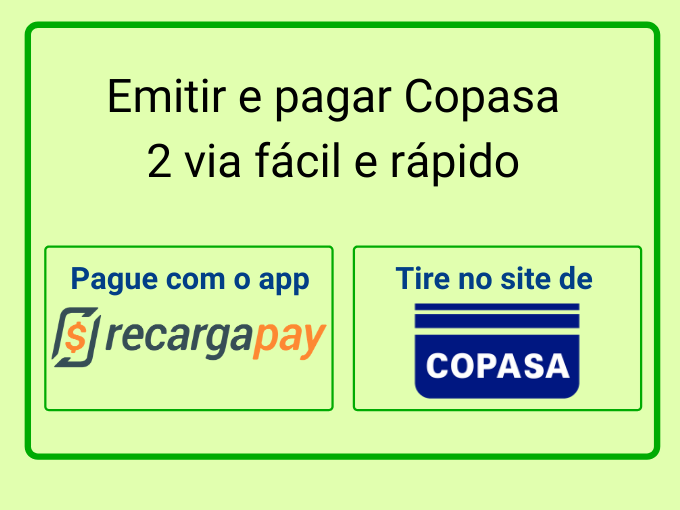 Tire sua conta Copasa 2 via agora