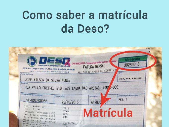 matrícula deso