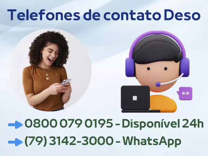 Quais os telefones de contato da Deso?